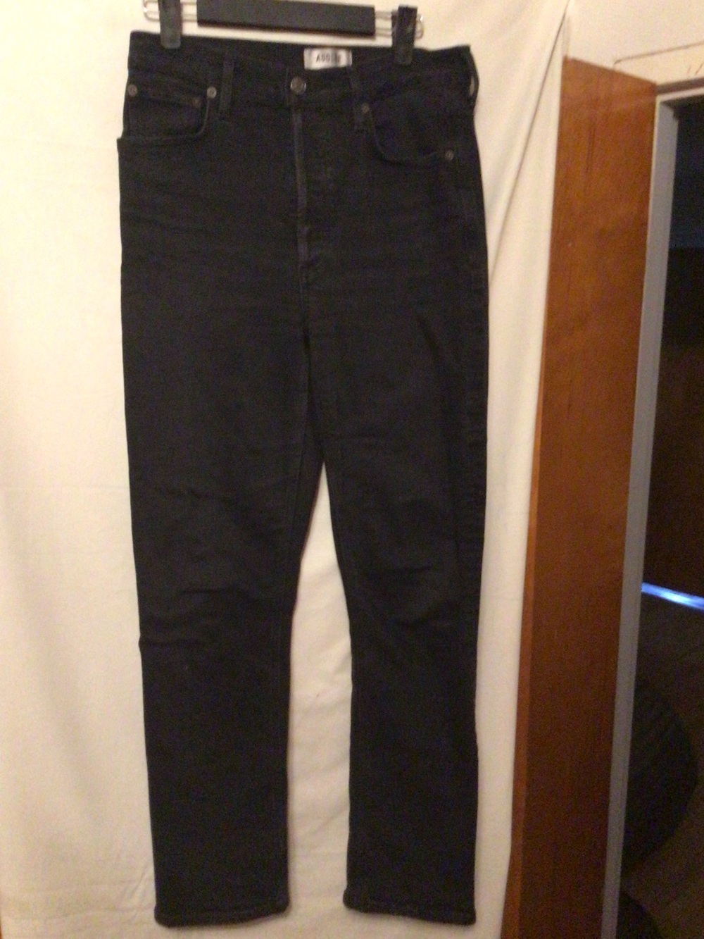 AGOLDE 100% cotton straight leg jeans with metal button fly SZ 26